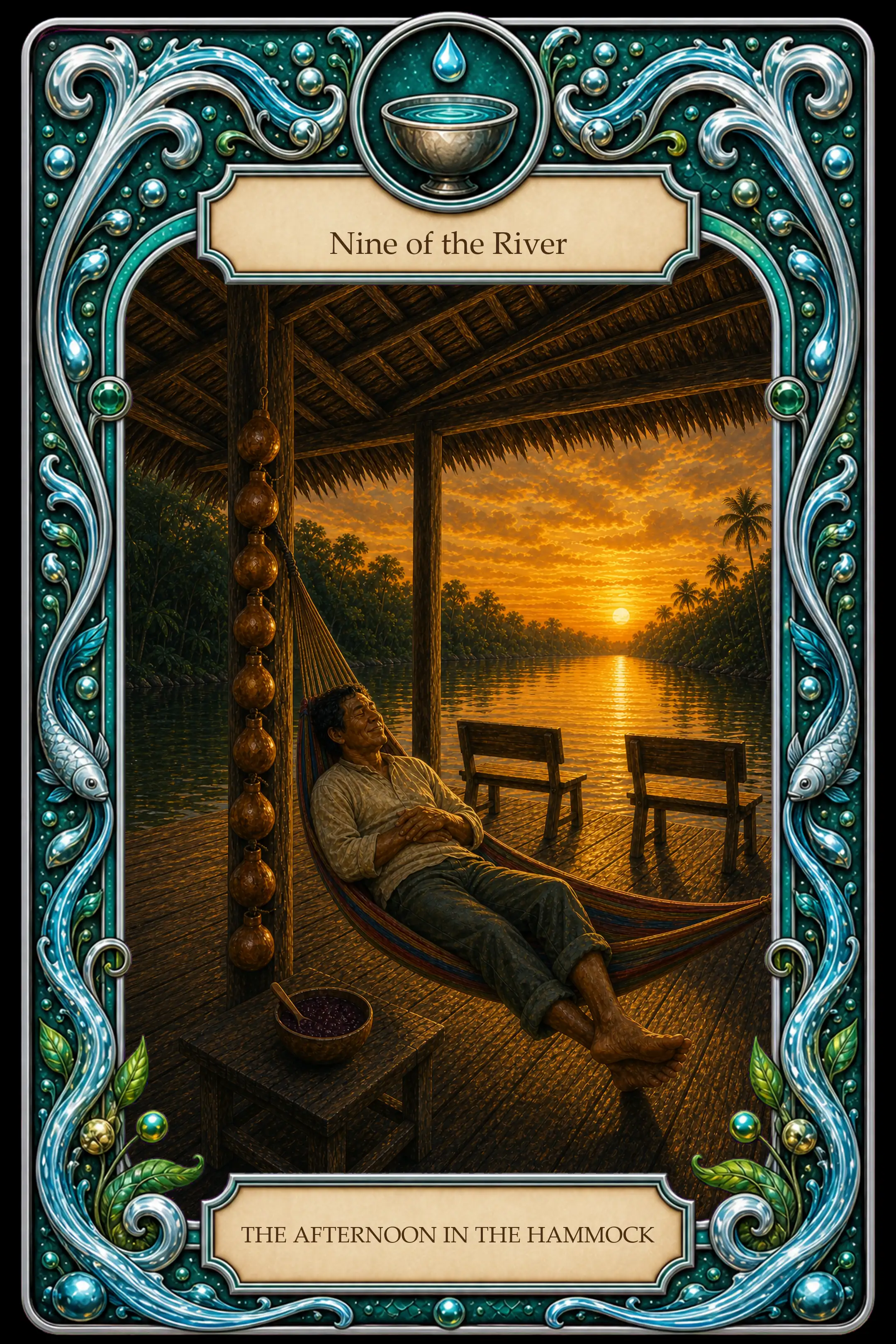 The Afternoon in the Hammock tarot card