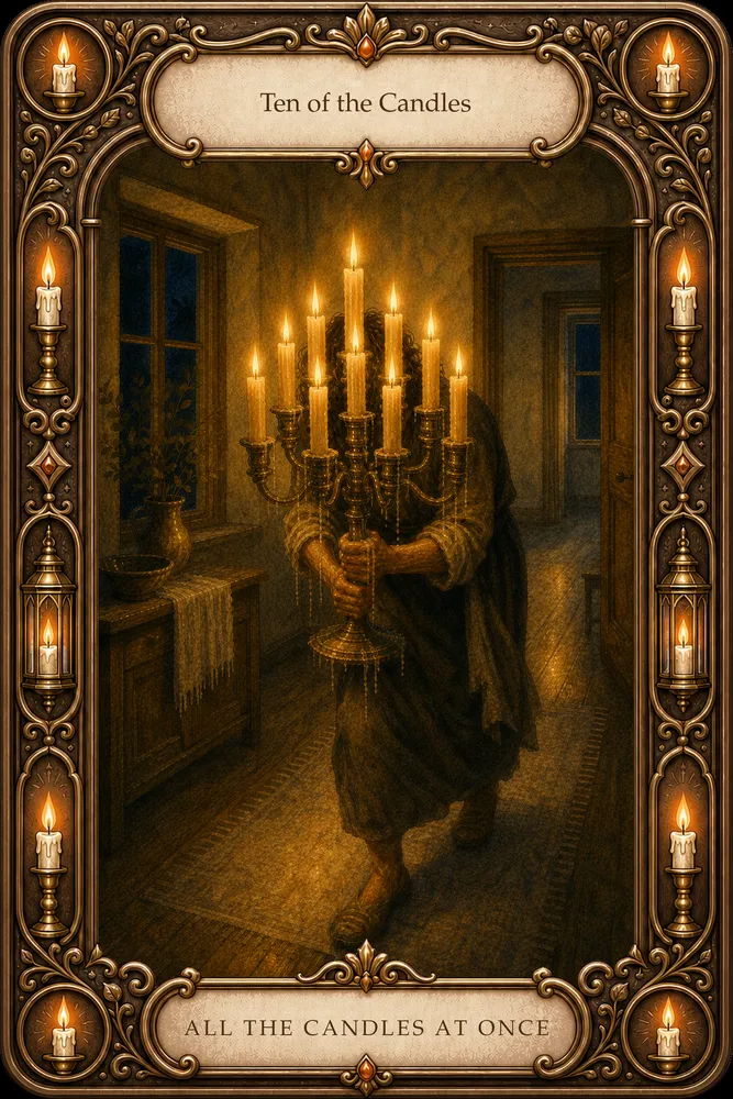 All the Candles at Once tarot card