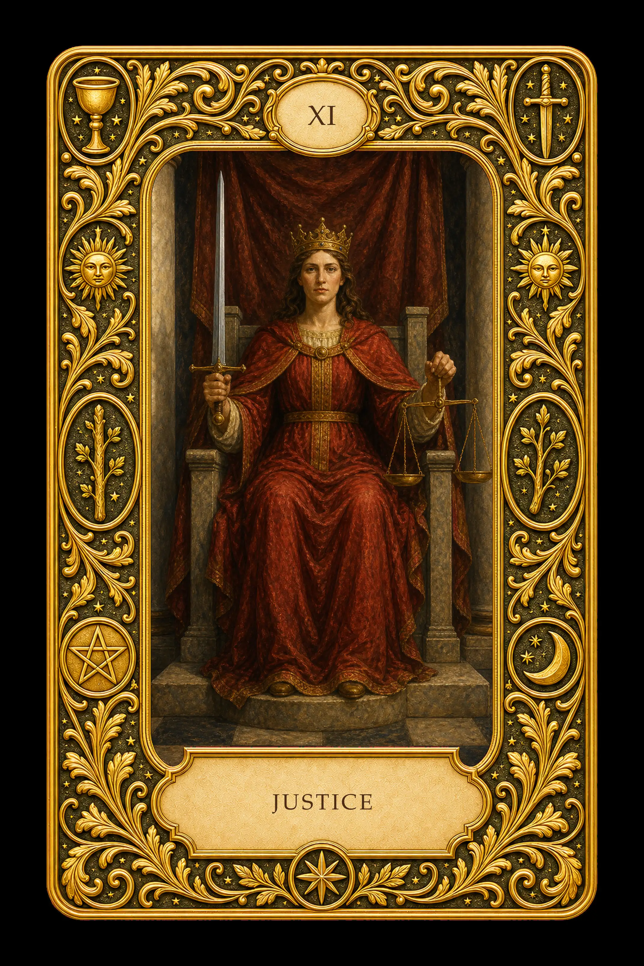 Justice tarot card